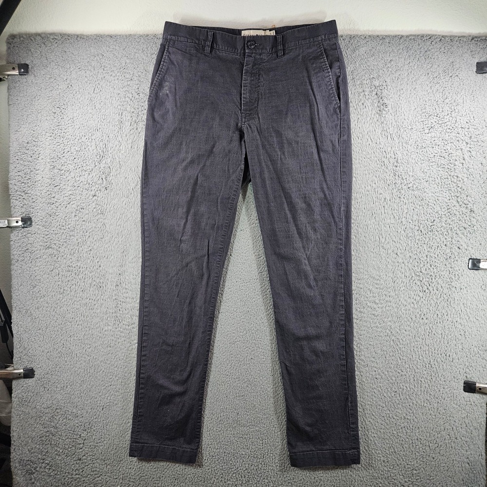 The Normal Brand Mens Chino Pants Charcoal Gray Straight Leg 33x33
